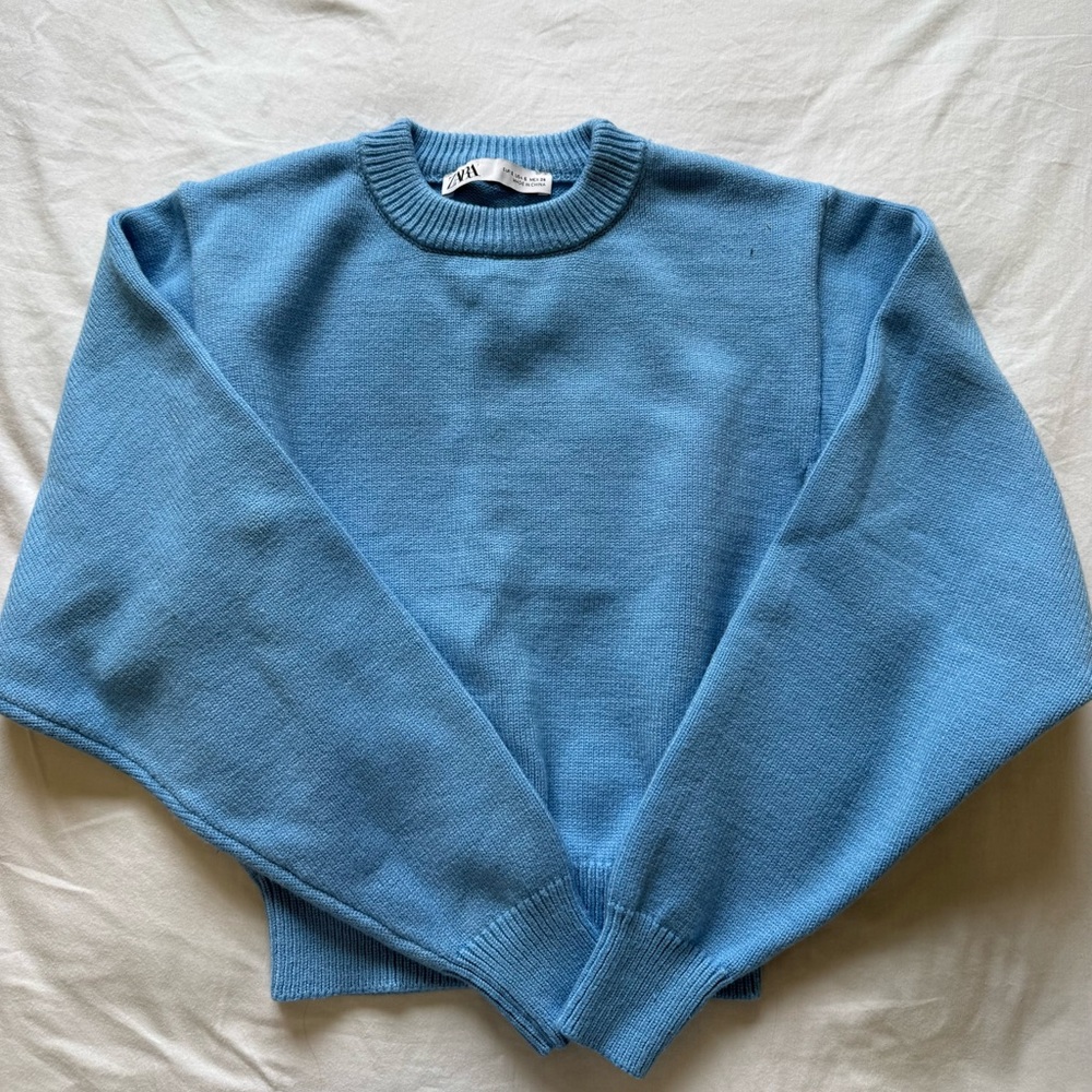 Zara Blue Crewneck Sweater